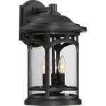 Marblehead Outdoor Wall Light - Mystic Black / Clear Seedy