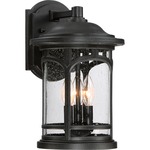 Marblehead Outdoor Wall Light - Mystic Black / Clear Seedy