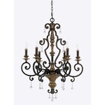 Marquette Chandelier - Heirloom Bronze / Antique Silver / Crystal