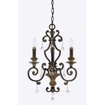 Marquette Chandelier - Heirloom Bronze / Antique Silver / Crystal