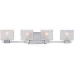 Melody Bathroom Vanity Light - Brushed Nickel / Sandblasted Glass