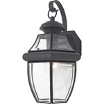 Newbury Outdoor Wall Sconce - Mystic Black / Clear