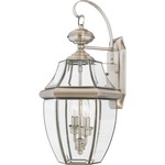 Newbury Outdoor Wall Sconce - Pewter / Clear