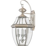 Newbury Outdoor Wall Sconce - Pewter / Clear