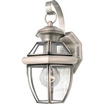 Newbury Outdoor Wall Sconce - Pewter / Clear