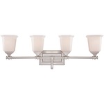 Nicholas Bathroom Vanity Light - Brushed Nickel / Opal