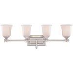 Nicholas Bathroom Vanity Light - Brushed Nickel / Opal