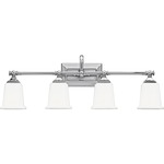 Nicholas Bathroom Vanity Light - Polished Chrome / Opal