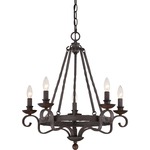 Noble Chandelier - Rustic Black