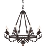 Noble Chandelier - Rustic Black
