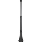 3IN Fitter Traditional Outdoor Post - 7 Foot - Mystic Black
