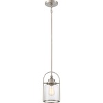 Piccolo 2781 Pendant - Brushed Nickel / Clear Seedy