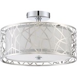 Platinum Abode Ceiling Semi Flush Light - Polished Chrome / Silver
