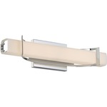 Platinum Blade Bathroom Vanity Light - Polished Chrome / Opal