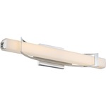 Platinum Blade Bathroom Vanity Light - Polished Chrome / Opal
