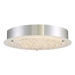 Platinum Blaze Round Ceiling Flush Light - Polished Chrome / Crystal