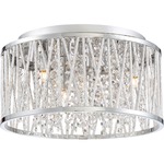 Crystal Cove Flush Mount Ceiling Light - Polished Chrome / Crystal