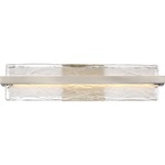 Platinum Glacial Bathroom Vanity Light - Brushed Nickel / Clear