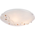 Platinum Stellar Ceiling Flush Light - Polished Chrome / White