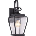 Province Outdoor Wall Light - Mystic Black / Clear Seedy