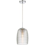 Piccolo 2784 Pendant - Polished Chrome / Clear Striped