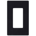 Claro Designer Style 1 Gang Wall Plate - Gloss Black