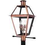 Rue De Royal Outdoor Post Light - Aged Copper / Clear