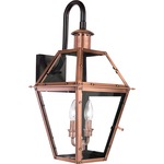 Rue De Royal Outdoor Lantern Wall Light - Aged Copper / Clear