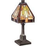 Stephen Desk Lamp - Vintage Bronze / Tiffany Geometric