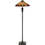 Stephen Floor Lamp - Vintage Bronze / Tiffany Geometric