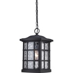 Stonington Outdoor Pendant - Mystic Black / Clear Water