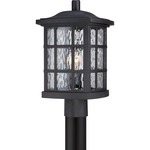 Stonington Outdoor Post Light - Mystic Black / Clear Water