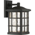 Stonington Outdoor Wall Light - Mystic Black / Clear Water