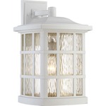 Stonington Outdoor Wall Light - White / Clear Water