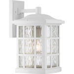 Stonington Outdoor Wall Light - White / Clear Water