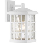 Stonington Outdoor Wall Light - White / Clear Water