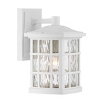 Stonington Outdoor Wall Light - White / Clear Water