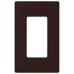 Claro Designer Style 1 Gang Wall Plate - Gloss Brown