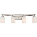 Taylor Bathroom Vanity Light - Brushed Nickel / Opal