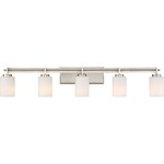 Taylor Bathroom Vanity Light - Brushed Nickel / Opal