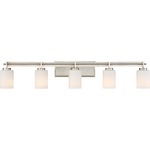 Taylor Bathroom Vanity Light - Brushed Nickel / Opal