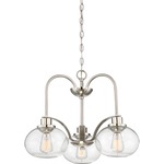 Trilogy Chandelier - Brushed Nickel / Clear Seedy