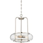 Trilogy 1816 Pendant - Brushed Nickel / Clear Seedy