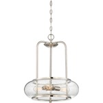 Trilogy 1816 Pendant - Brushed Nickel / Clear Seedy