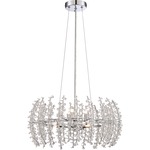 Valla Pendant - Polished Chrome / Crystal