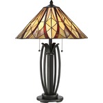 Victory Table Lamp - Valiant Bronze / Tiffany Classic