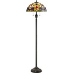 Violets Floor Lamp - Vintage Bronze / Tiffany Violet