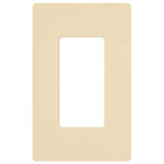 Claro Designer Style 1 Gang Wall Plate - Gloss Ivory