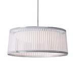 Solis Drum Pendant - Chrome / White