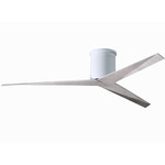 Eliza Hugger Ceiling Fan - Gloss White / Barn Wood Tone